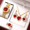 Women’s Golden Watch & Jewelry Set