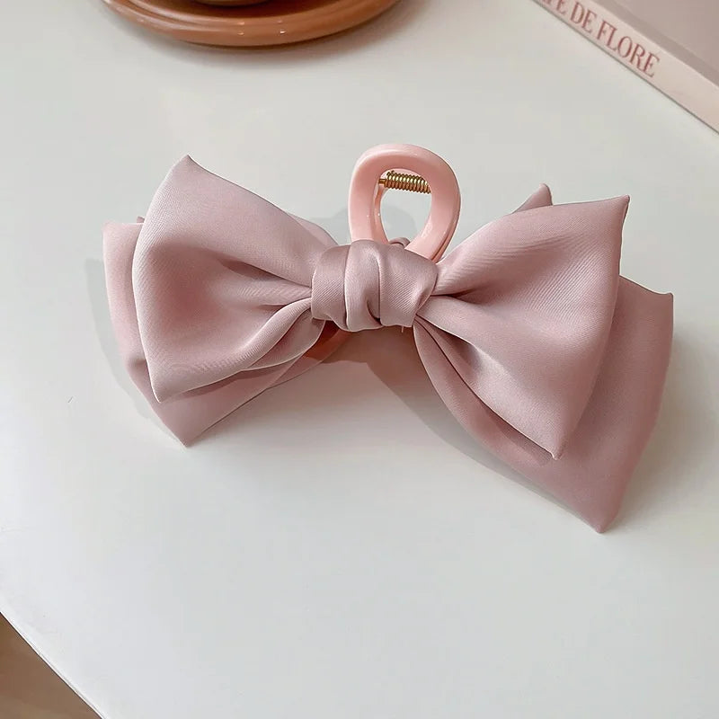 Korean Satin Bow Butterfly Hair Clip for Women