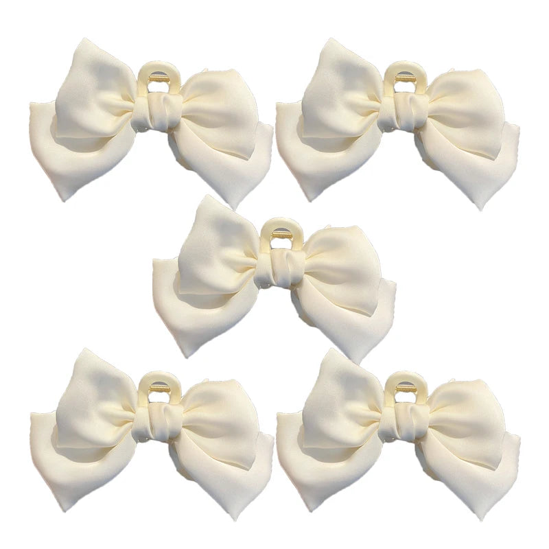Korean Satin Bow Butterfly Hair Clip for Women