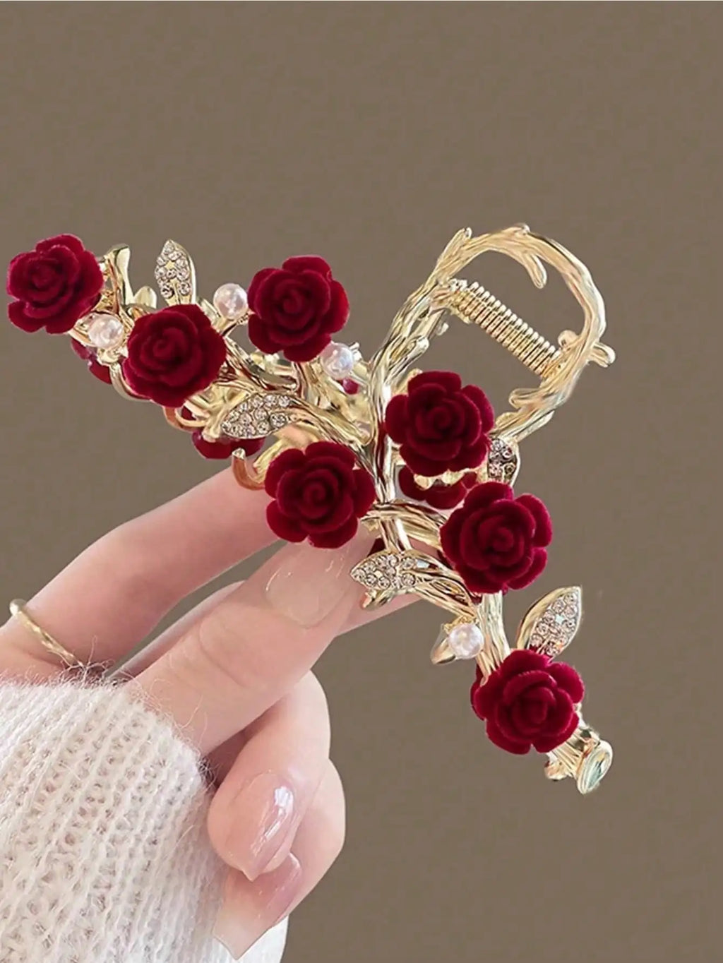 Antique Rose Hair Claw Clip for Women