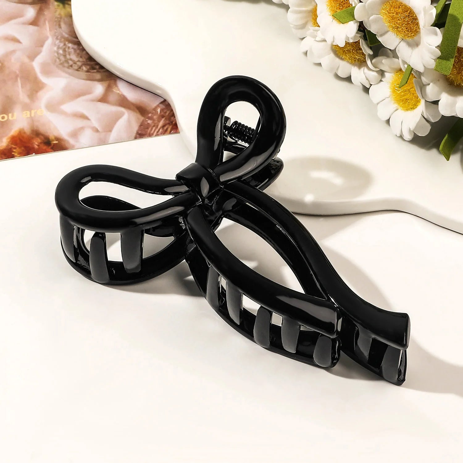 Matte Bow Large Hair Claw Clip for Women