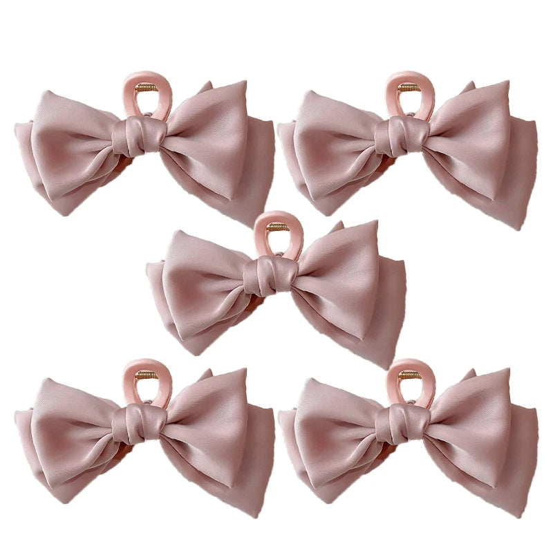 Korean Satin Bow Butterfly Hair Clip for Women