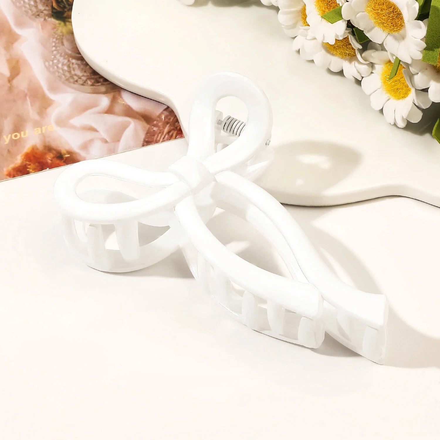 Matte Bow Large Hair Claw Clip for Women